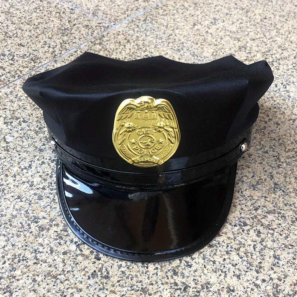 Gorra Policía infantil con placa dorada