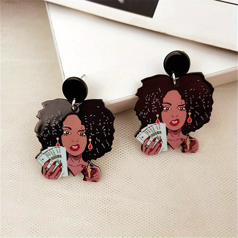 Afro hot sale girl earrings