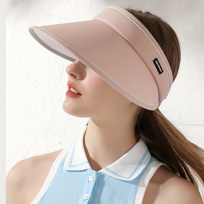 Stay Protected In Style Solid Wide Brim Visor Hat Women Temu United