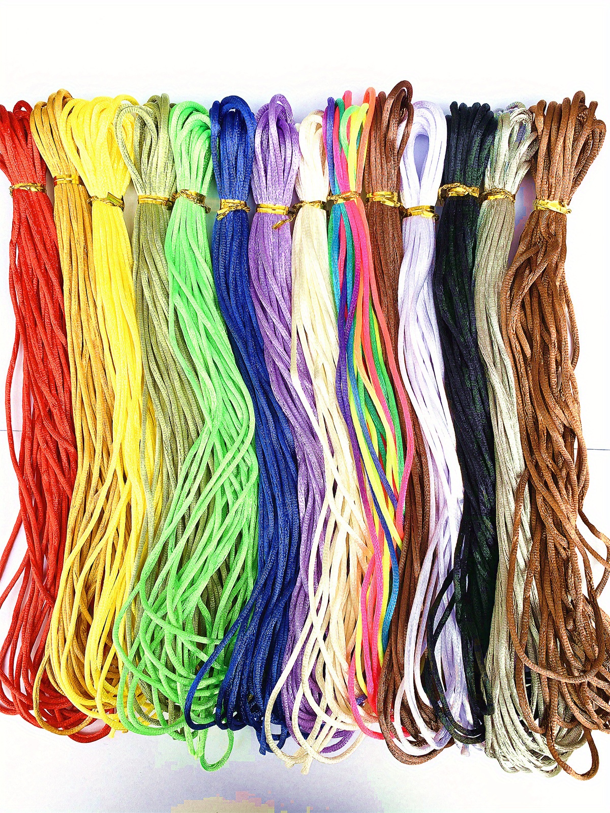 10 Yard Rattail Satin Nylon Cord Colorful Braided Wire Woven - Temu