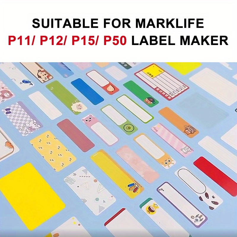 Marklife P11/ P12/ P15/ P50 White Label Maker Tape Adapted - Temu