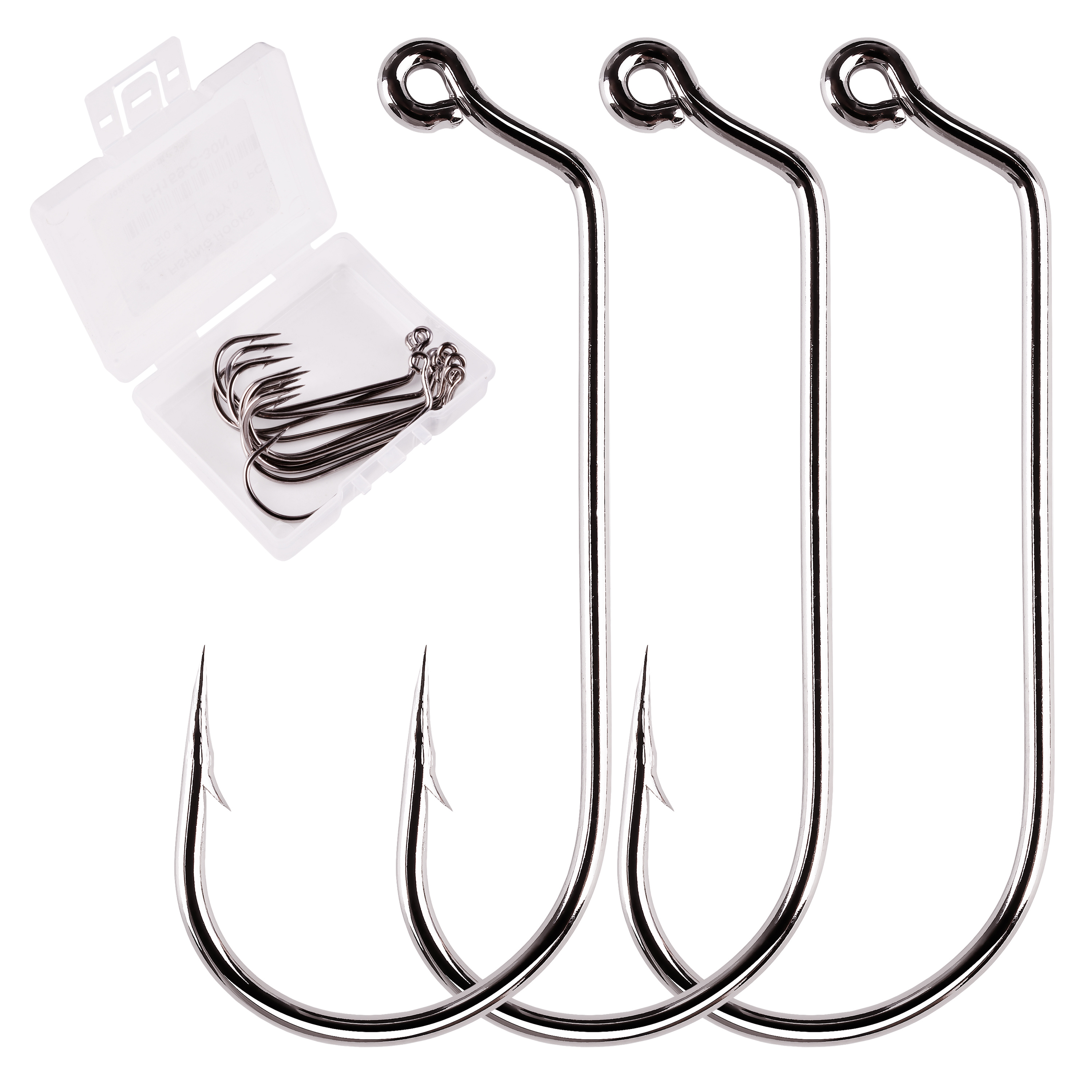 High Carbon Steel Jig Fishing Hooks 60 Degree Offset Eye - Temu