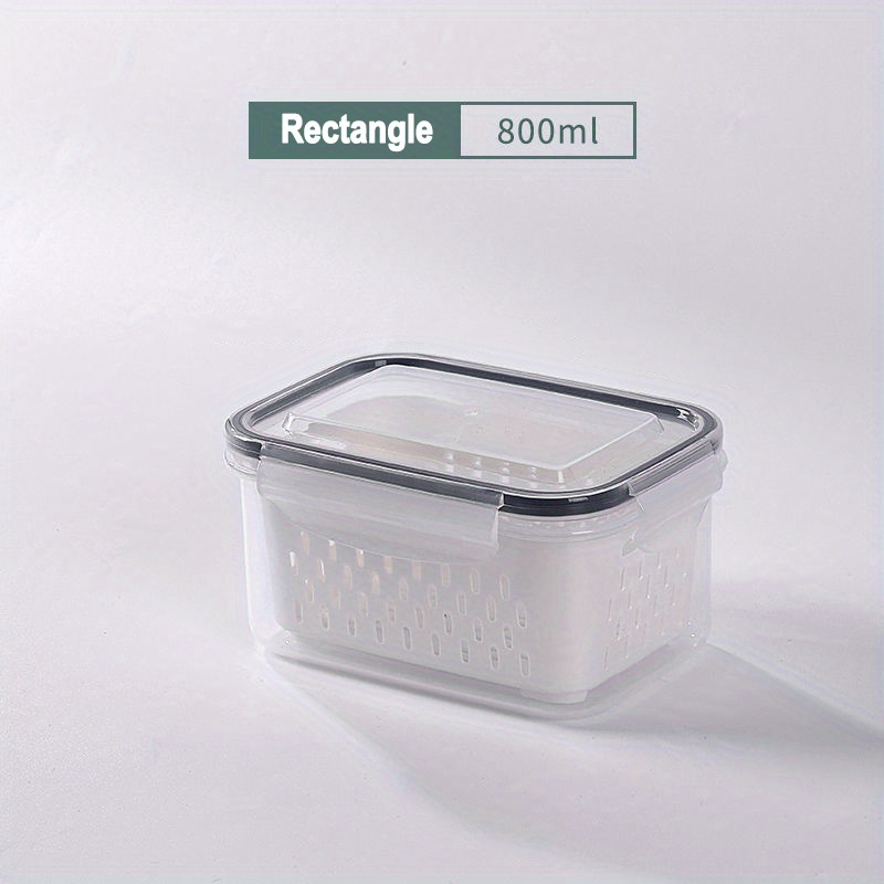 1pc Transparent Fridge Storage Box, Modern Plastic Rectangle