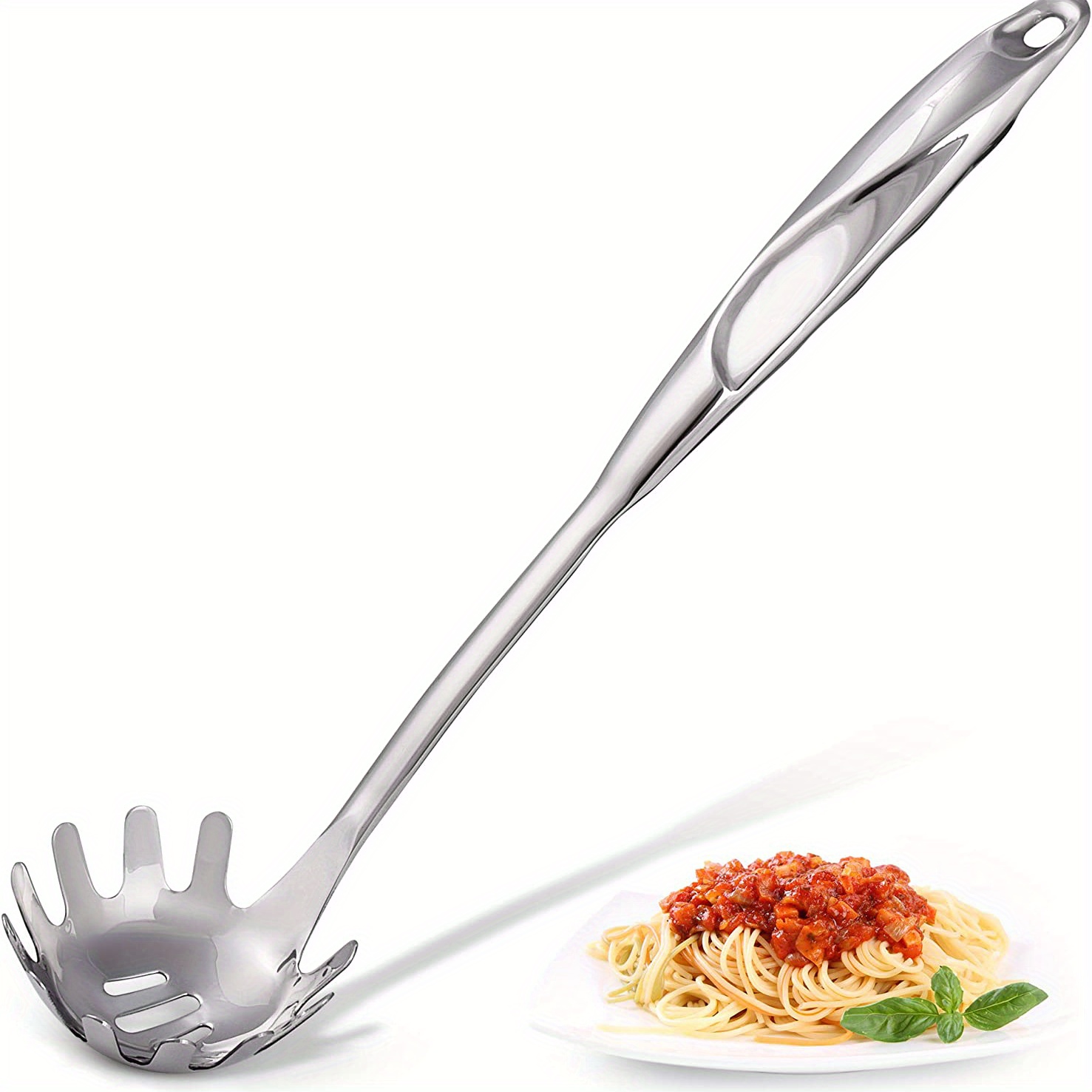 Spaghetti Spoon Pasta Spoon Pasta Tongs Large Pasta Server - Temu