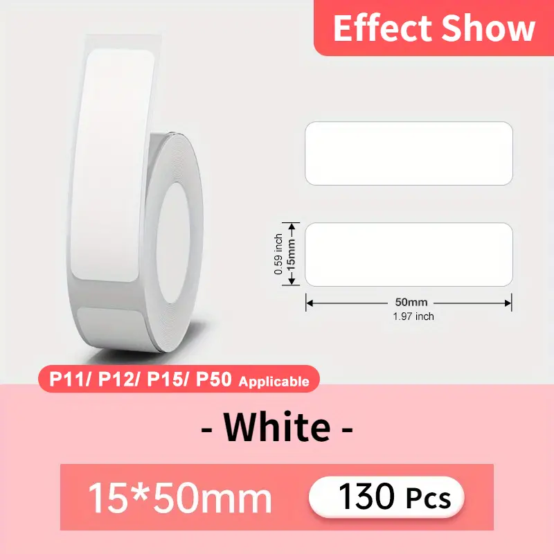 Marklife P11/ P12/ P15/ P50 White Label Maker Tape Adapted - Temu