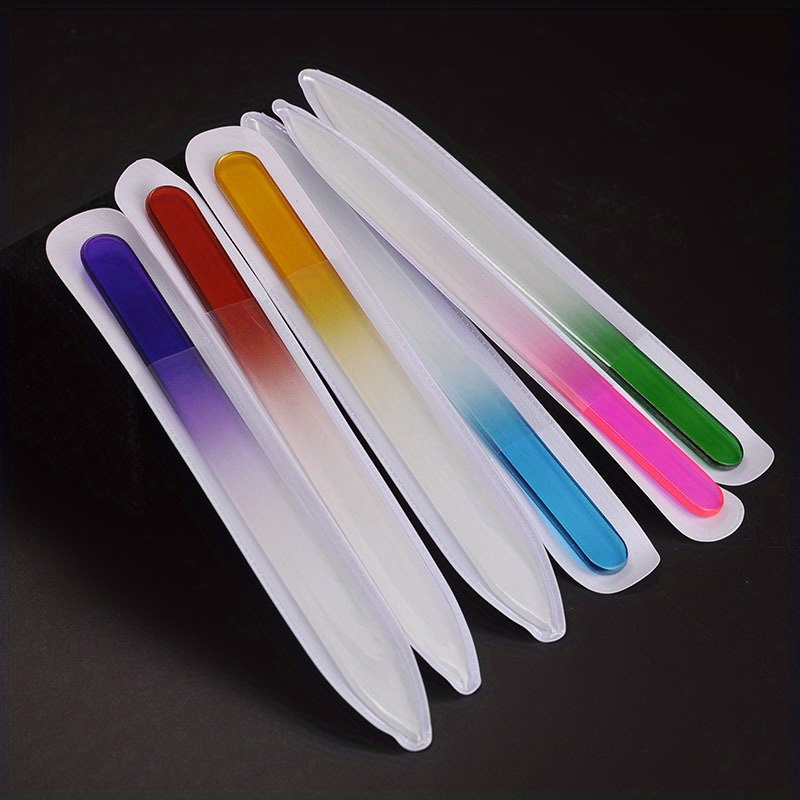 Double sided Crystal Glass Nail Files Natural Acrylic Nails Temu