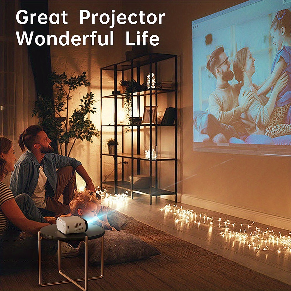 mini projector portable projector with 7000 lux and full hd 1080p movie projector compatible with ios android phone tablet laptop pc tv stick box usb drive dvd game console details 1