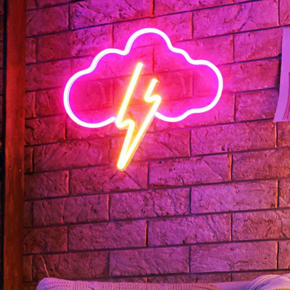 Usb Battery Powered Cloud Shape Led Neon Sign Novelty Night Temu