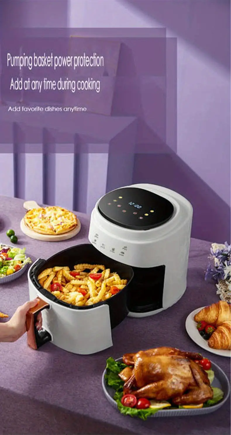 8 liters 2 gallons home air electric fryer machine electric oven integrated multifunctional automatic intelligent oil free air fryer details 10