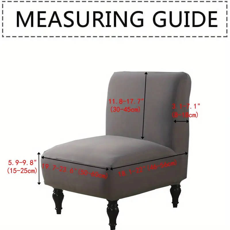 1pc elastic armless chair seat cover chair slipcover furniture protector living room home decoration details 0