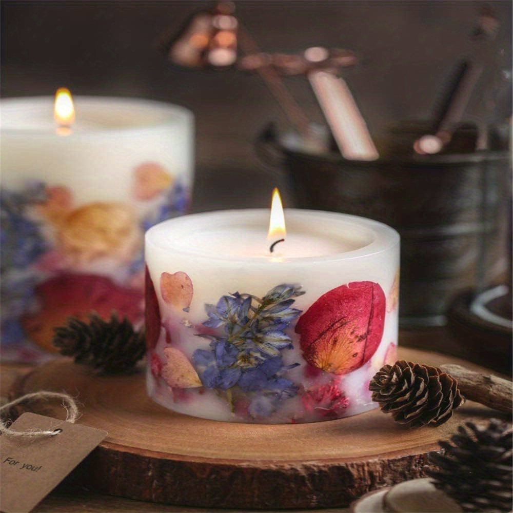 DIY Big Flower Candle Molds for Candle Making Aroma Soy Wax Handmade Soap  Polymer Clay Kitchen Candle Molds