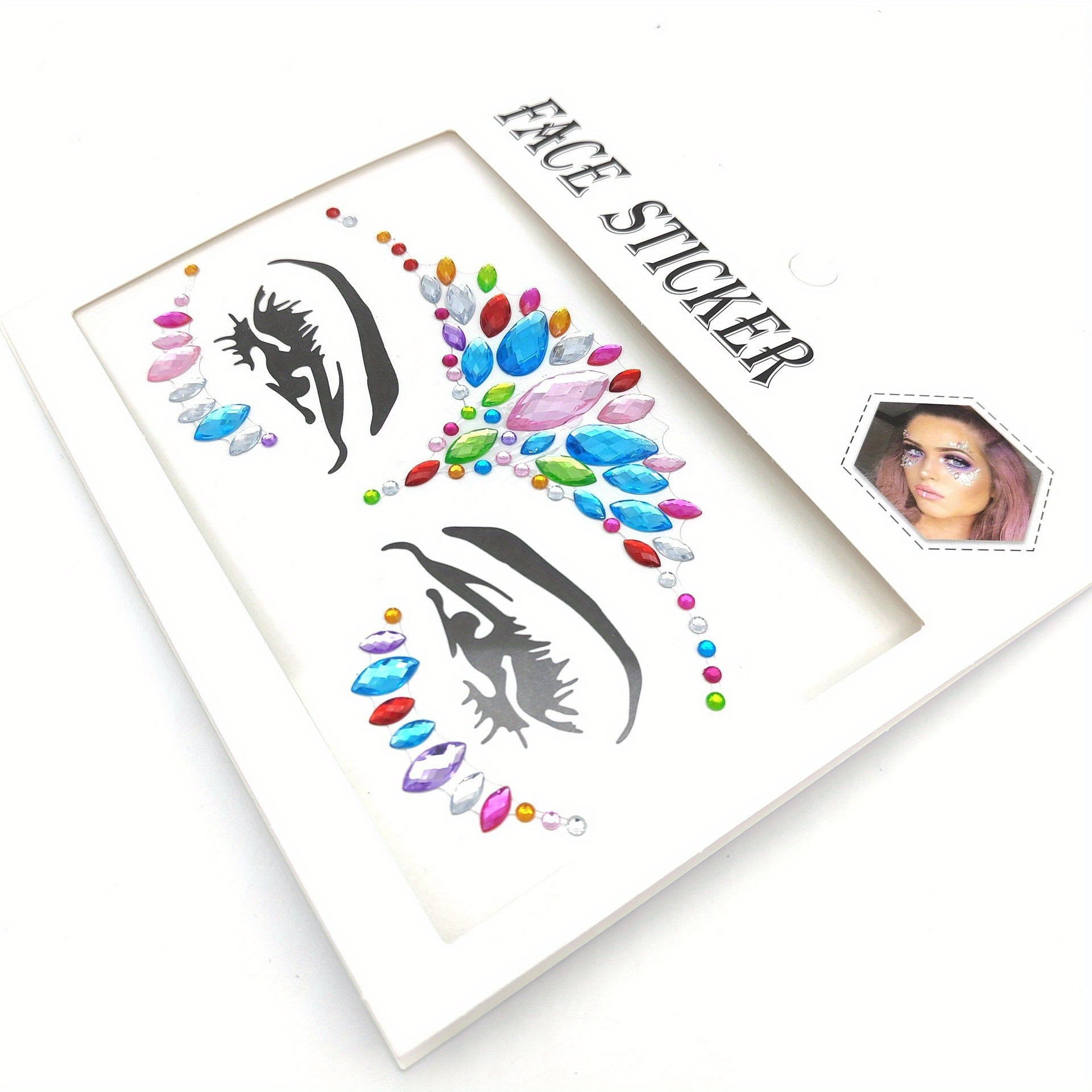 1 Sheet Face Body Gemstone Decorative Stickers, Dazzling Gemstone Eye  Makeup Stickers, Stage Performance, Party Gathering