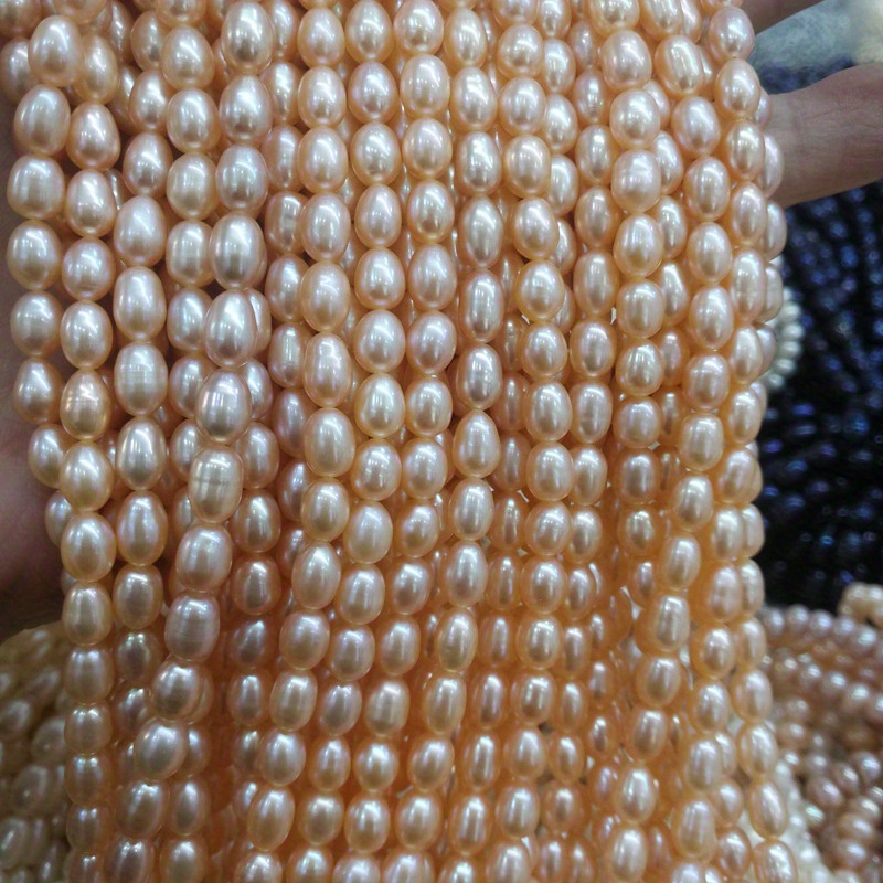 Natural Freshwater Pearl Beads Rice Shaped