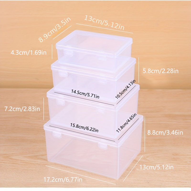 Clear Plastic Jewelry Storage Box Locking Lid Portable Temu