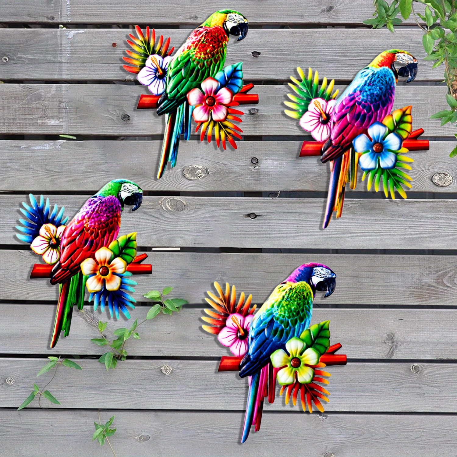 Vibrant Large Metal Parrot Wall Art Perfect Home Room - Temu Australia