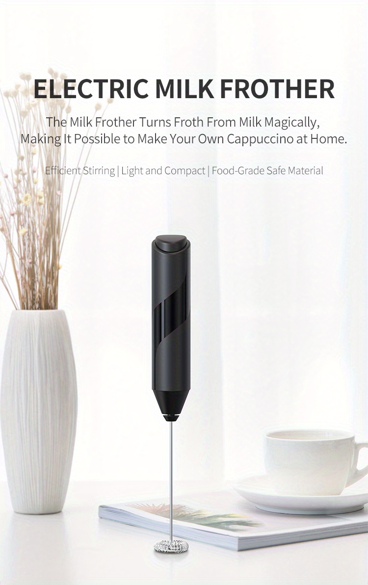 1pc Mini Milk Frother, Compact And Comfortable To Grip, Electric