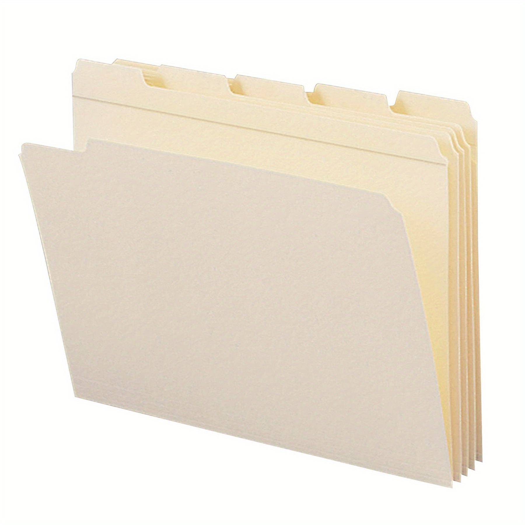 Organize Home School Office Files 1/5 Cut Top Tab Manila Temu
