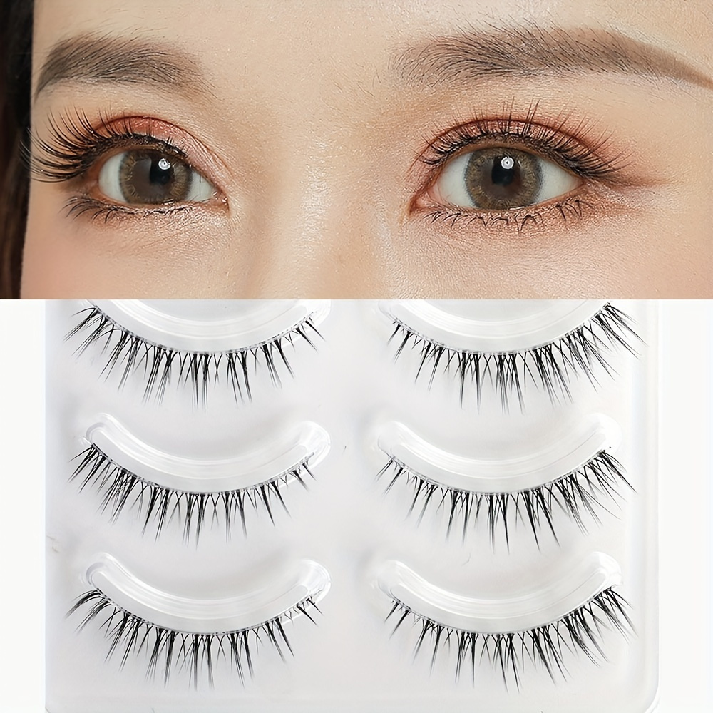 

Palm Lashes Natural Look False Eyelashes Clear Band Short Lashes (ts04)