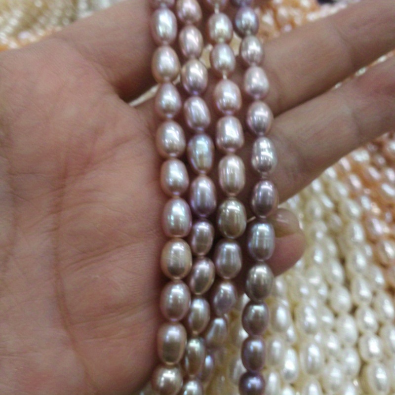 Natural Freshwater Pearl Beads Rice Shaped
