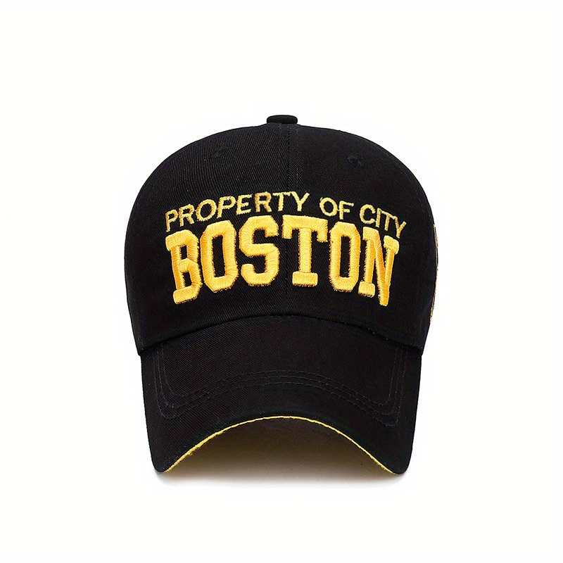 Cappello da baseball ricamato Boston per attività allaperto, escursioni, pesca e campeggio dettagli 1