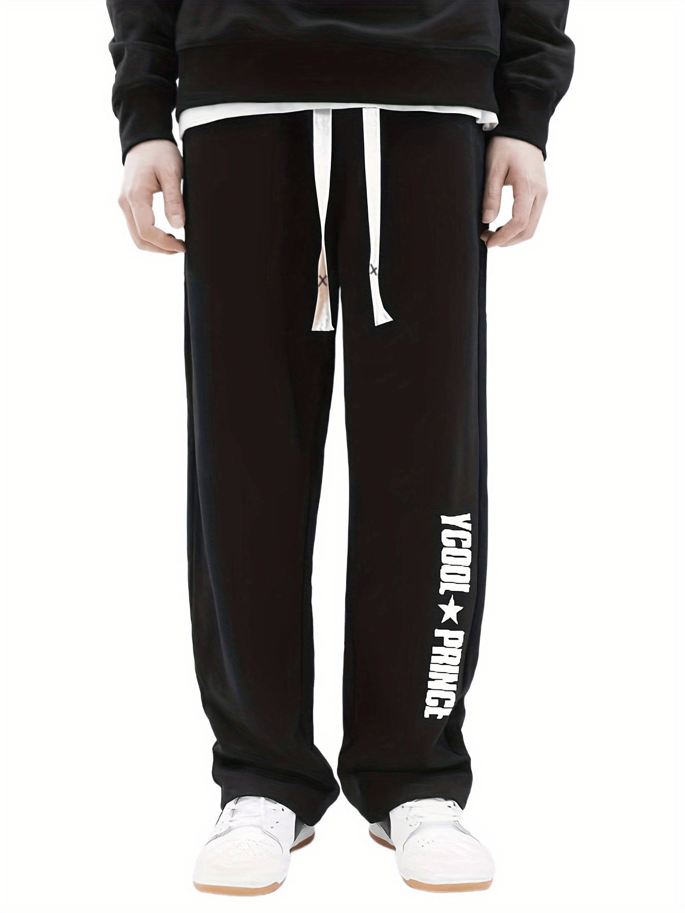 Fashion Letter V Pattern Printed Men's Trendy Trousers With Pockets,  Drawstring Active Sweatpants, Comfortable Casual Pants, Men's Outfits -  Temu Switzerland