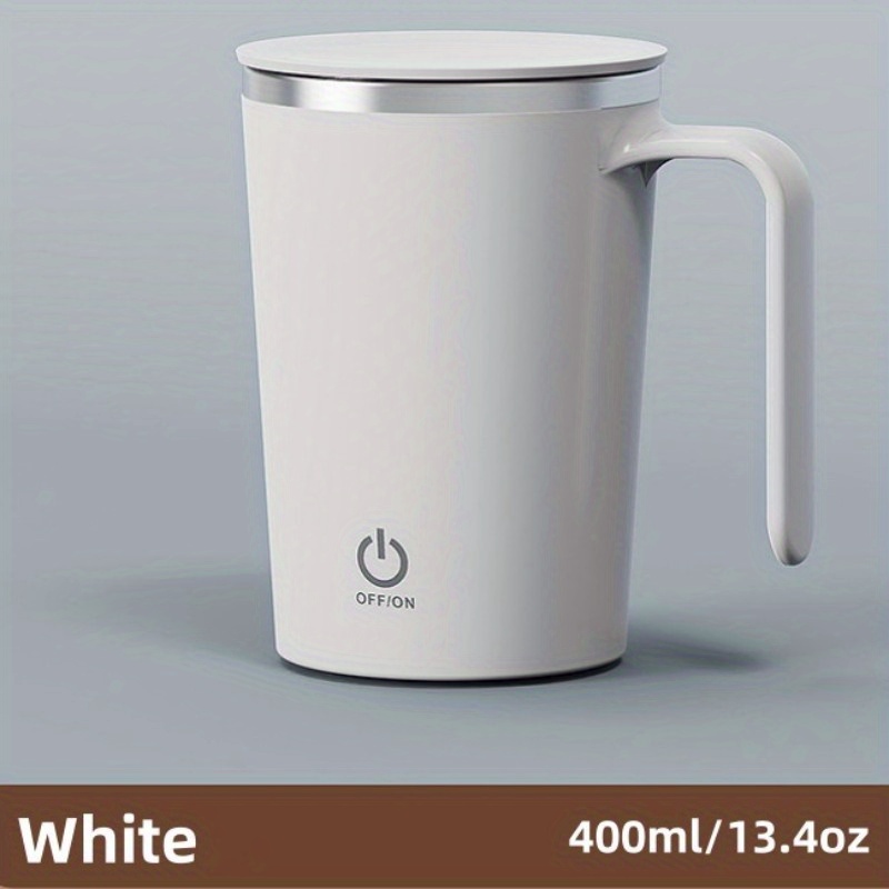  Automatic Stirring Coffee Cup Insulation Cup Self Auto Mix Mug  Warmer Bottle Battery Powered Home Kitchen Appliances, White: Home & Kitchen