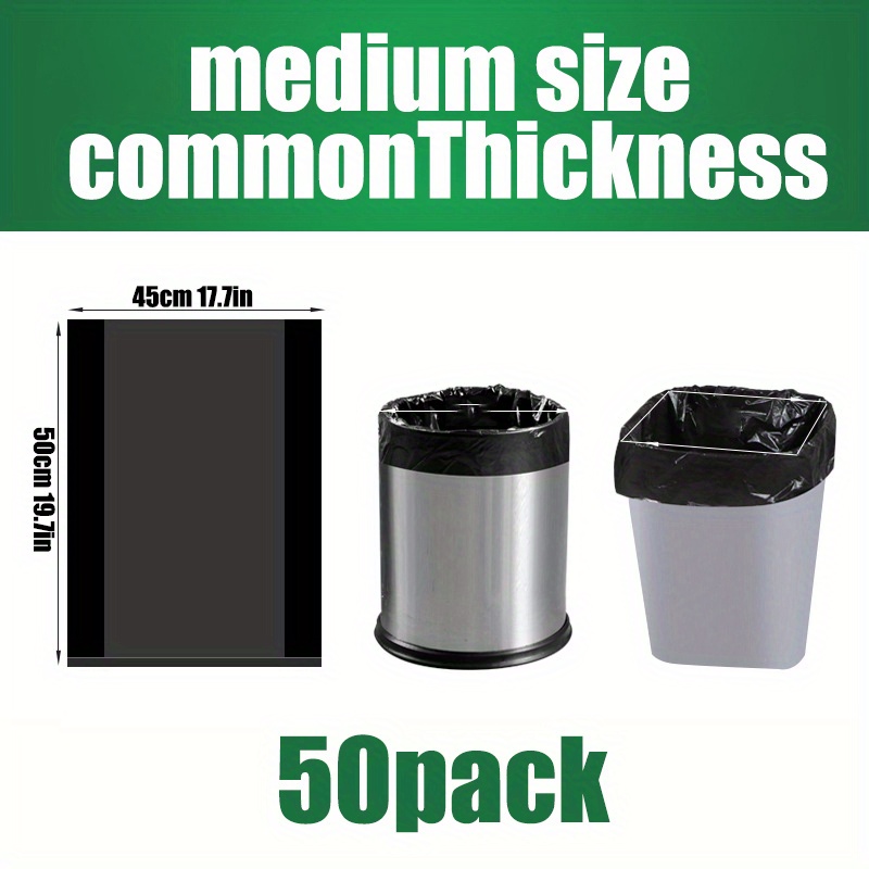 45 Gallon Contractor Trash Bags 3 Mil 25pcs Large Black Heavy Duty Garbage Bags