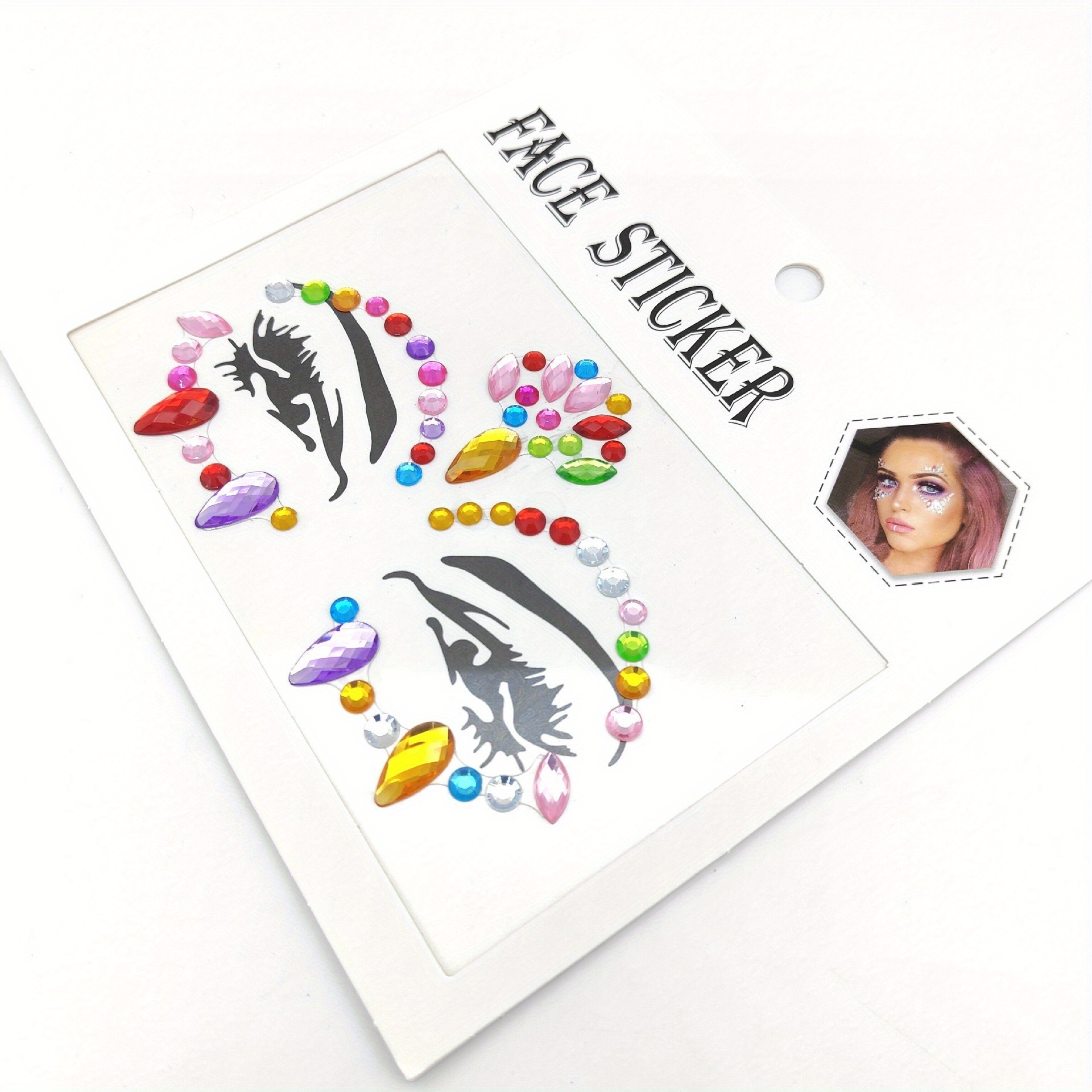 1 Sheet Face Body Gemstone Decorative Stickers, Dazzling Gemstone Eye  Makeup Stickers, Stage Performance, Party Gathering