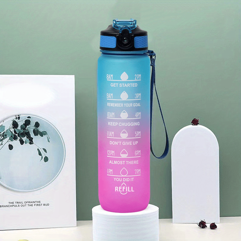 1000ml Gradient Water Bottle for Travel Sports