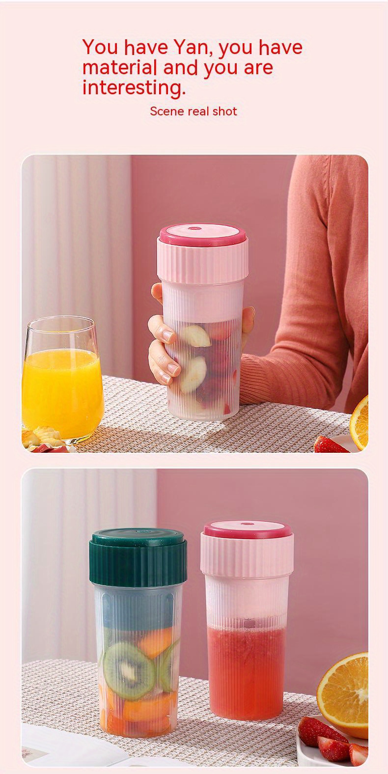 1pc citrus juicer household small portable fruit electric juicer cup juice maker mini multifunctional juicer details 18