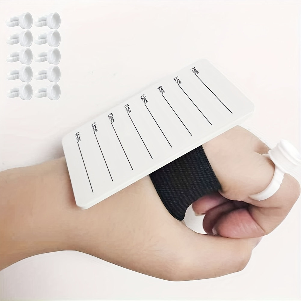 

Eyelash Extension Hand Plate Lash Holder Professional Eyelash Tools Pallet With Adjustable Wrist Strap With 10 Glue Rings