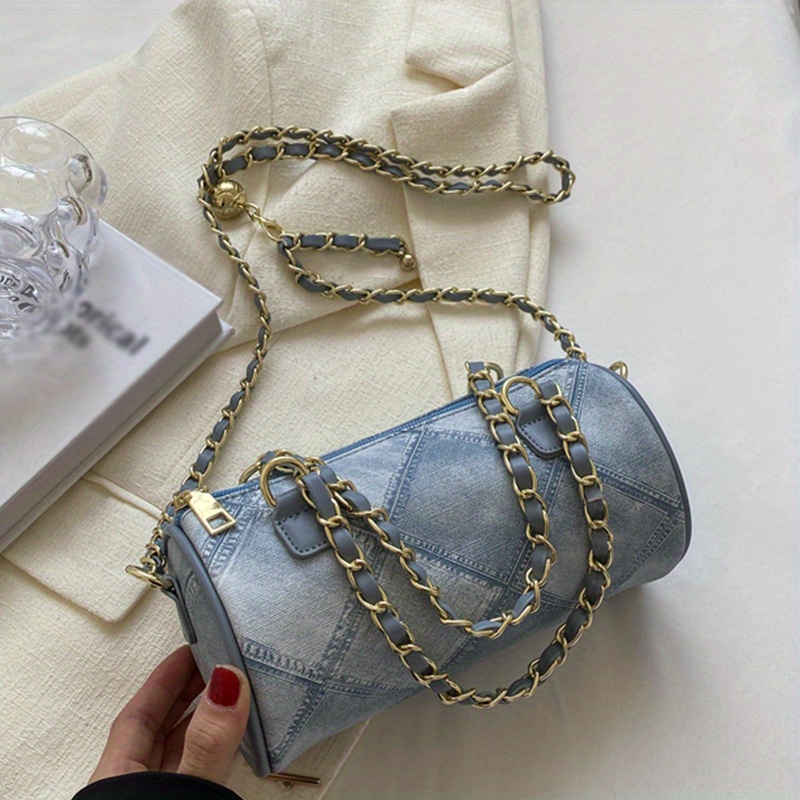 Chanel Denim Gabrielle Clutch with Chain