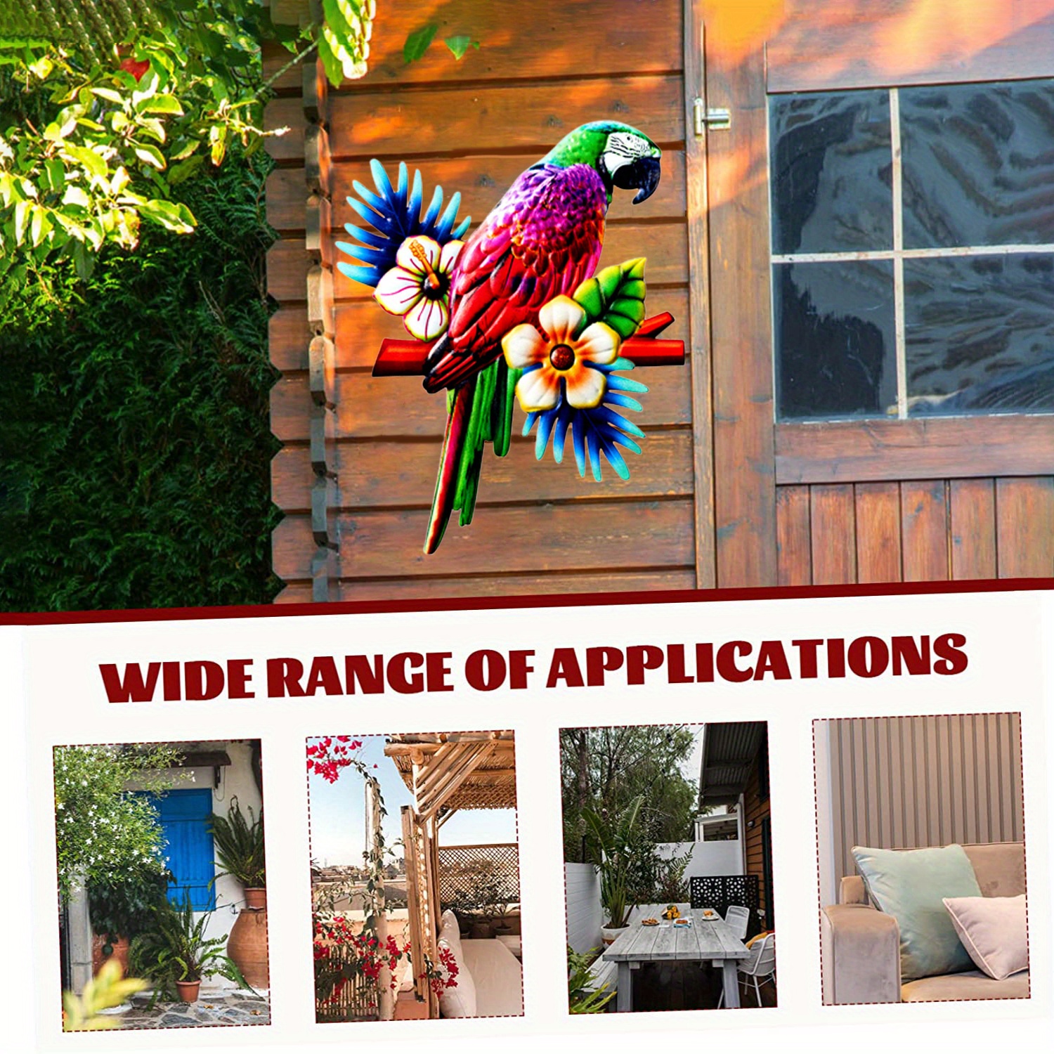 Vibrant Large Metal Parrot Wall Art Perfect Home Room Temu Australia