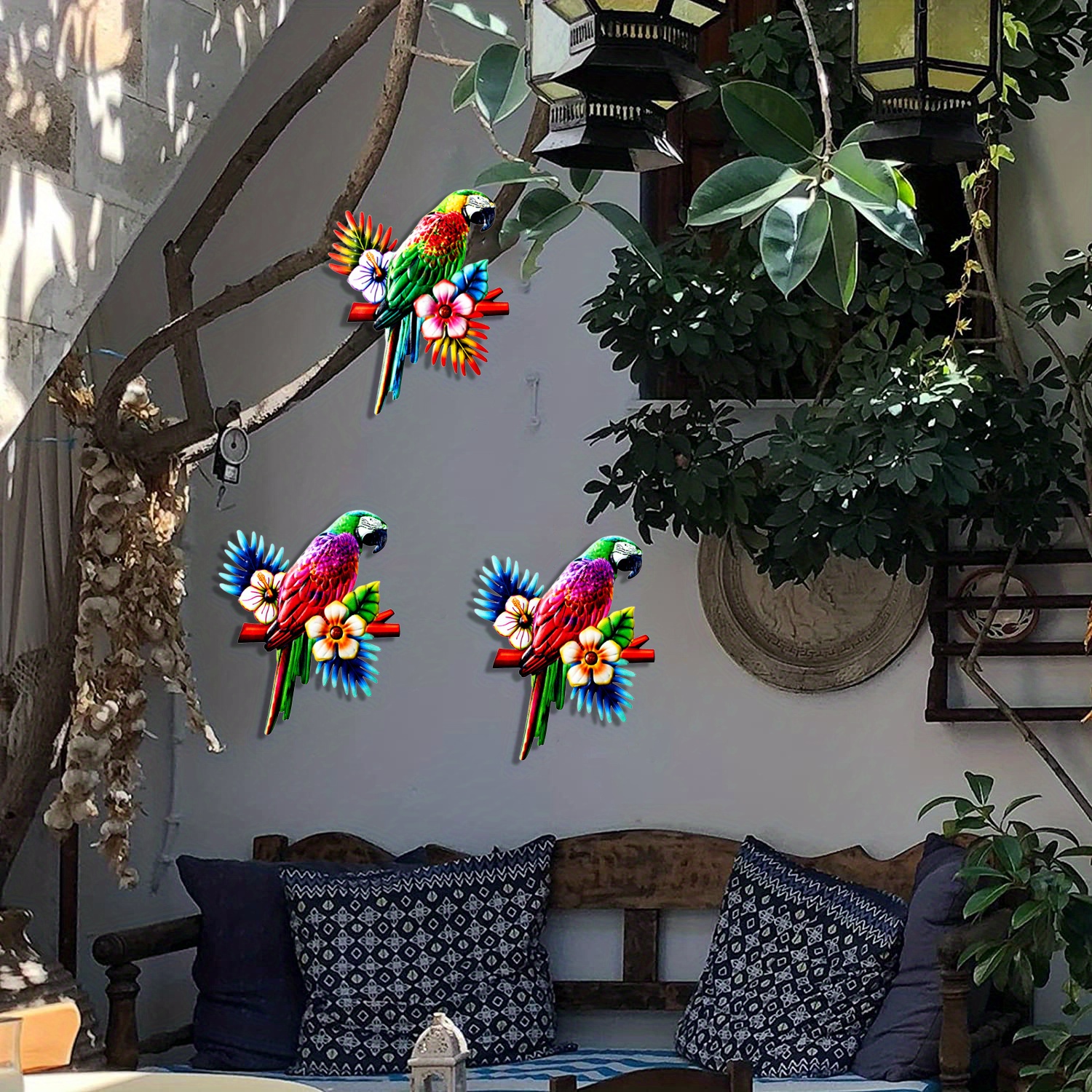 Vibrant Large Metal Parrot Wall Art Perfect Home Room Temu Australia