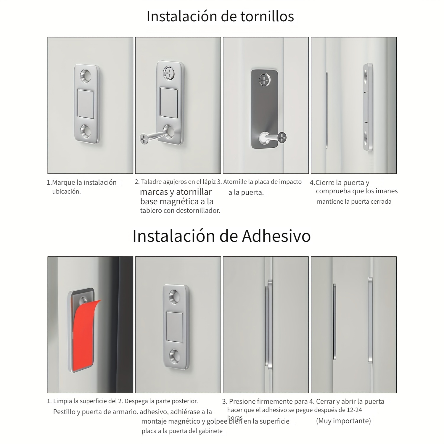 Paquete 6 Imanes Ultrafinos Puerta Gabinete Cierres - Temu Mexico