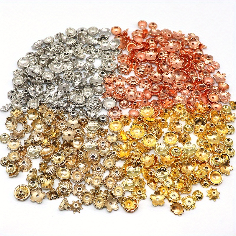 Plastics Bead Golden Silver Color Ccb Charms For - Temu