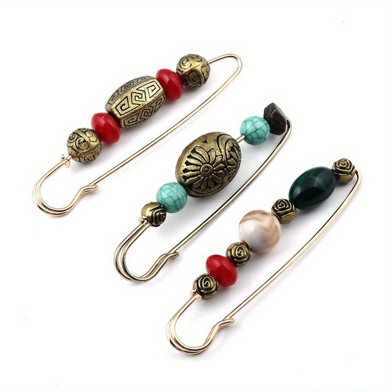 Vintage Style Safety Pins Set Sweater Shawl Clips Clothing - Temu