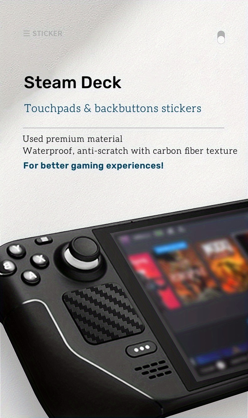 Touchpad Protector For Steam Deck Touch Pads And Back Buttons