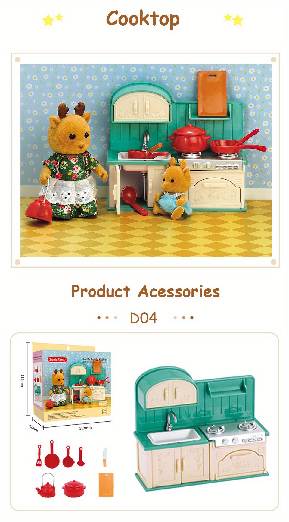 Miniature Kitchen Simulation Refrigerator Set With Food Play Accessories  (excluding Animals), 1:12 Forest Animal Family Furniture Montessori Kitchen  Toys For Dollhouse Mini Kitchen Accessories, Perfect Christmas Gift For  Boys And Girls But