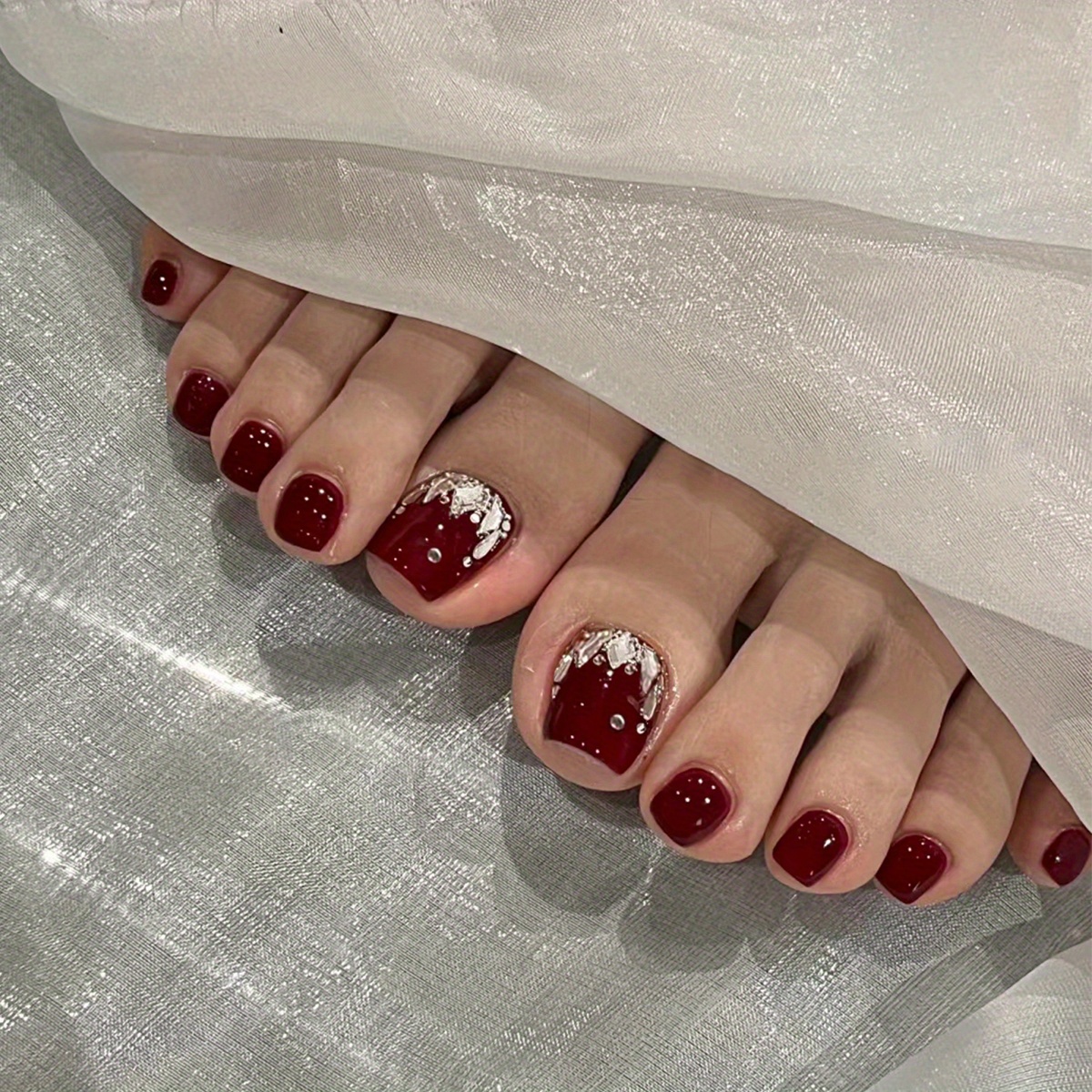 The Nail Company Liverpool - #red #rednails #polish #opi #diamante #gems  #design #square #nails #liverpoolnails #liverpoolsalons #thenailcompany  #liverpool #tuebrook #westderby #westderbyroad