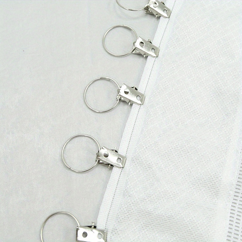 10pcs curtain metal hanging ring clips details 4