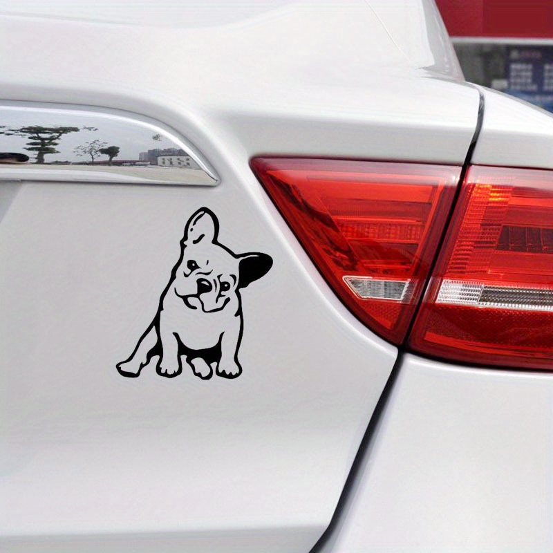 Add Fun Car Adorable Bulldog Reflective Car Sticker! - Temu Australia