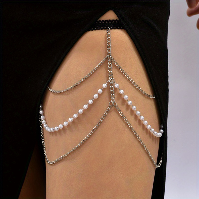 Creative Elastic Layer Chain Butterfly Leg Chain