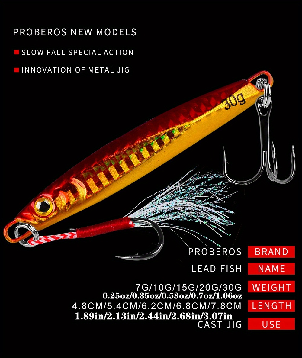 Proberos Fast Sinking Jigging Lure Set 5 Sizes Ideal Trout - Temu Canada