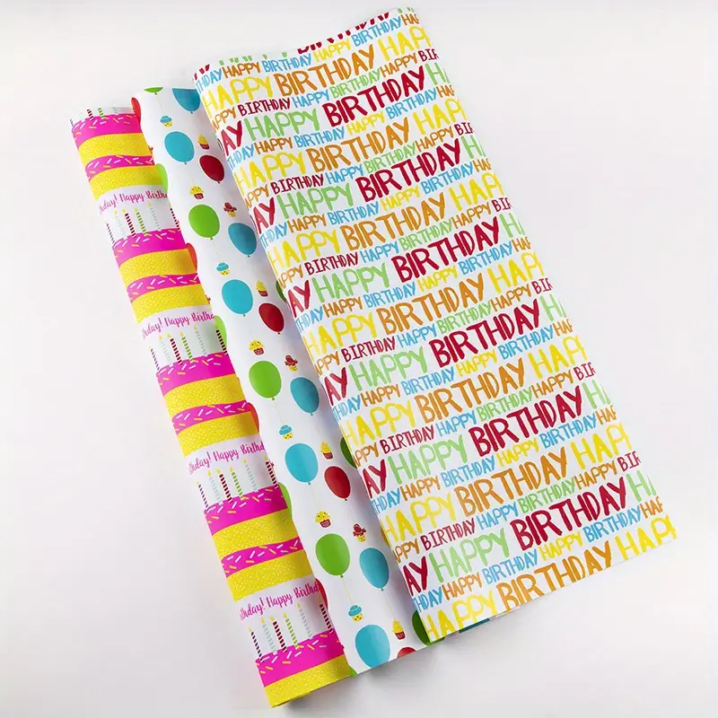 Birthday Gift Wrapping Paper Birthday Baby Shower Gift - Temu