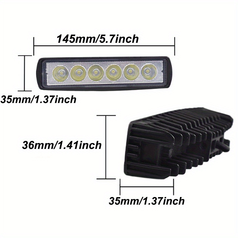 2 Uds 18W 1260lm Foco LED Para Coche Luz Antiniebla Luz LED - Temu