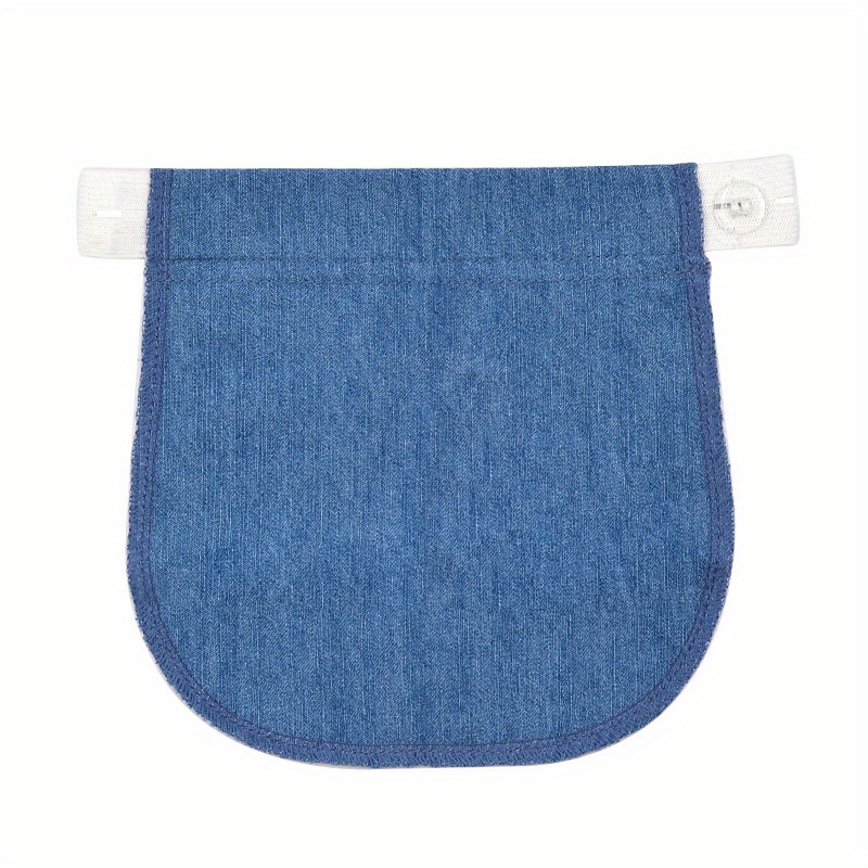 Adjustable Maternity Pants Extender Waistband Extender Pant Button  Extenders (Black+Navy Blue)