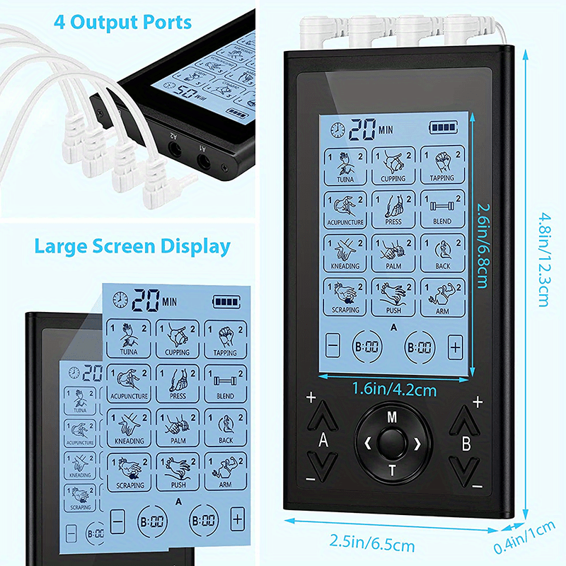 Tens Unit Muscle Stimulator & Electronic Pulse Massager - 24 Modes, 20  Intensities, Pain Management Device For Back, Neck, Acupuncture - Includes  8 Extra Pads - Temu Philippines