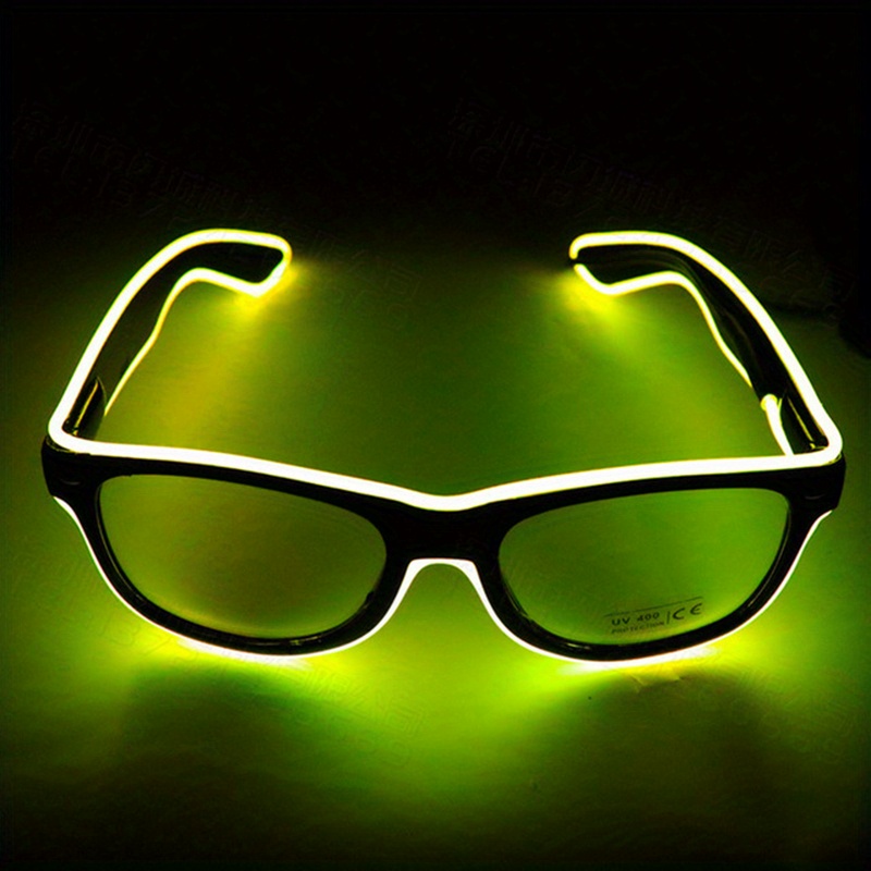 Glow Neon Rave Glasses El Wire Flashing Led Sunglasses Light - Temu