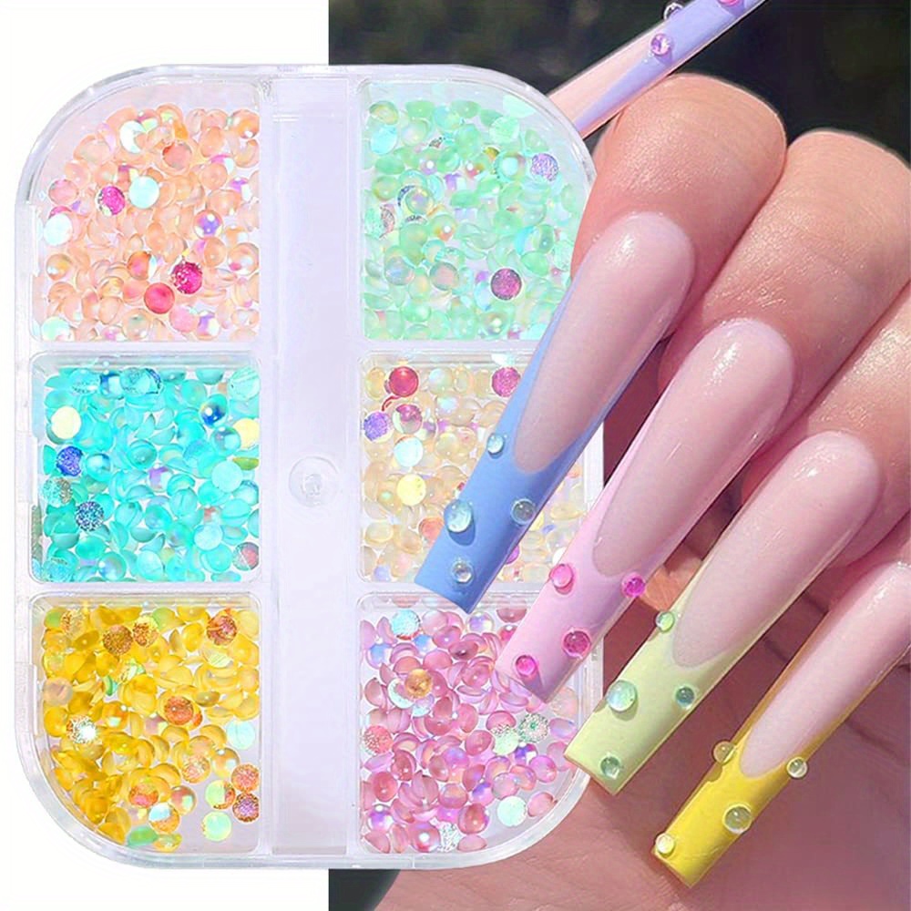3D Nail Art Rhinestones Multi Color Nail Decorations Gold Red Green Blue  Black Mixed Size Crystal Gems DIY Nails Accessories